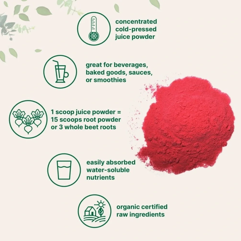 Pre-Workout Micro Ingredients Premium Organic Beet Juice Powder — 1lb - Picture 3 of 13
